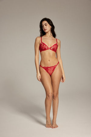 Zamora Lingerie Mossy Set Bra Panty Red 2